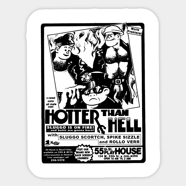 Hotter than Hell Sticker by stickmanifesto